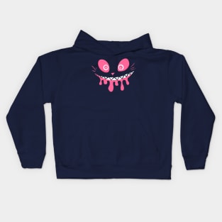 Slimey Drooling Creepy Cat Face Kids Hoodie